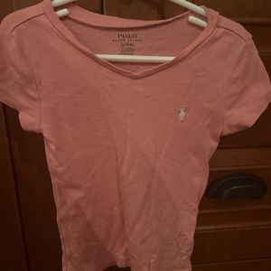 Girls pink polo shirt